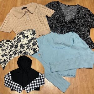 5 Tops (S-M) - 3New, 2used